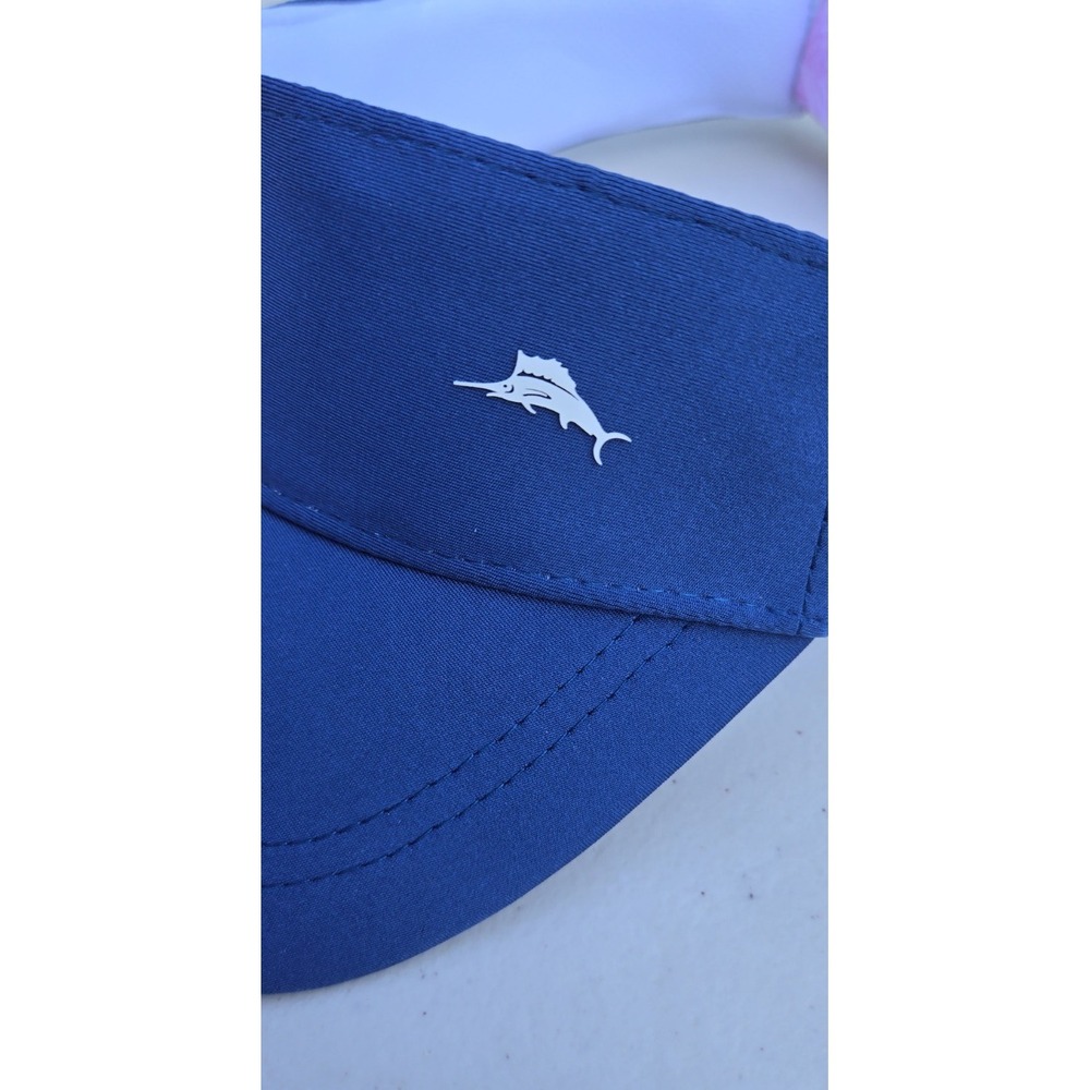 Tommy Bahama Active Womens Sun Visor Navy Blue Floral Bow Marlin Logo NWT - Picture 5 of 5
